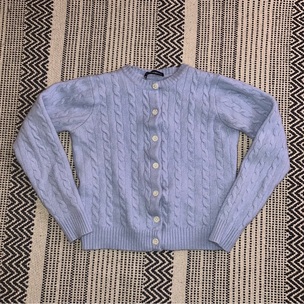 Brandy Melville Sky Blue Cable Cardigan
